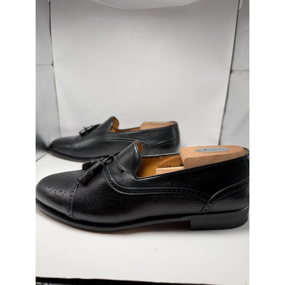 Mezlan Havana Brown Leather WingTip Cap Toe Loafers Dress Shoes 8.5 W